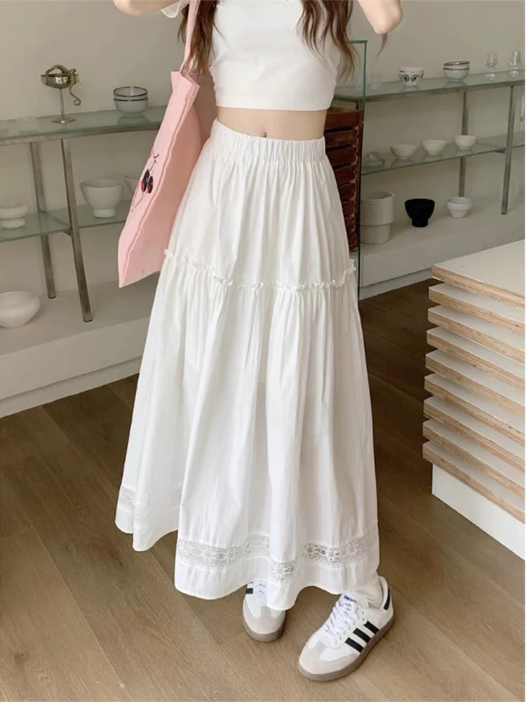 【鞋爱】2516韩式蕾丝拼接半身裙