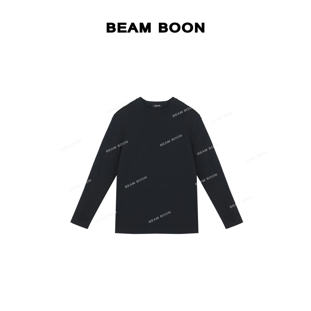 Beam Boon|【塔芙T】Jil*进口定纺精棉字母印花圆领休闲宽松T恤