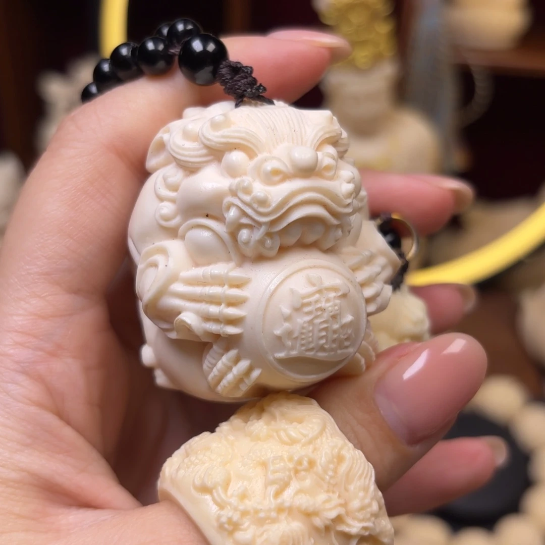 菩提根/象牙果吊坠如意貔貅