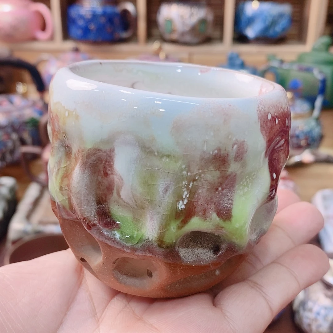 粗陶志野柴烧茶具