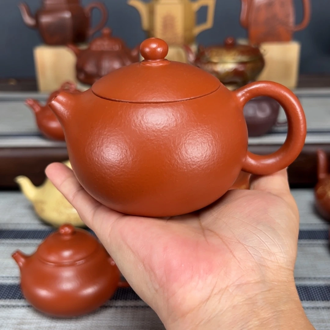 茶壶紫砂防**哥西施朱泥全手工