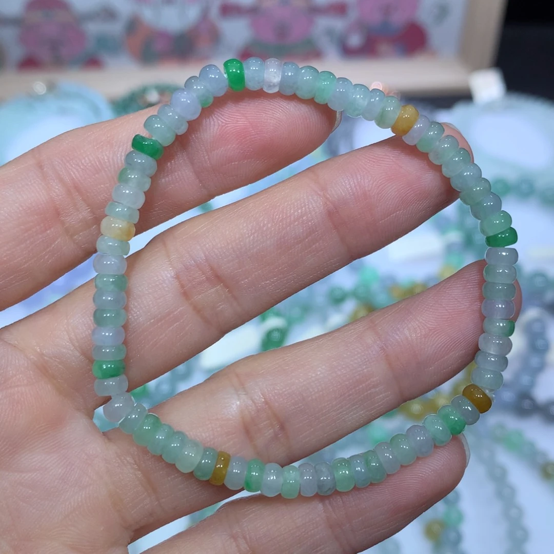 翡翠未镶嵌手链天然