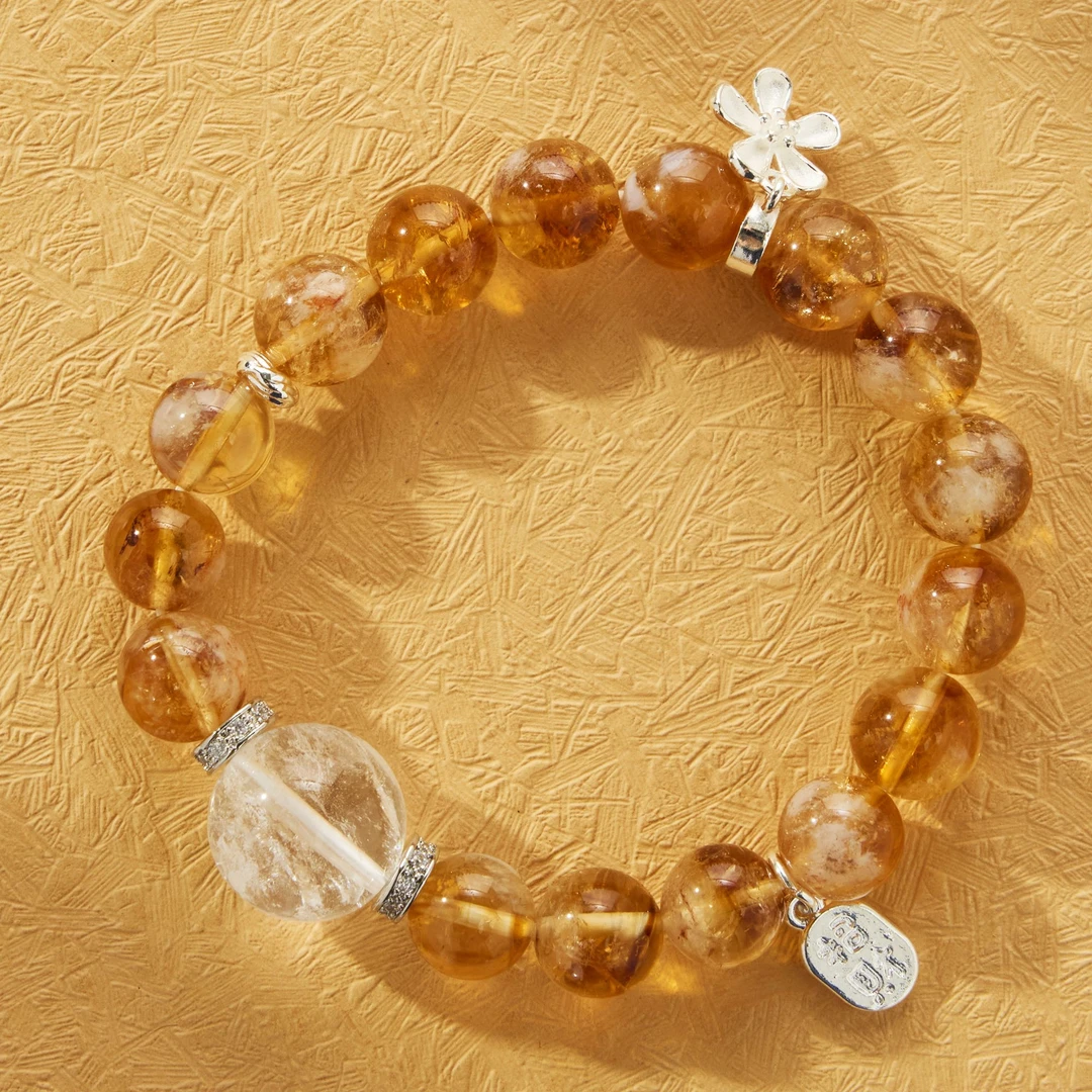 【未央璧】爆闪收藏级白阿塞黄塔晶时尚百搭锦鲤手串