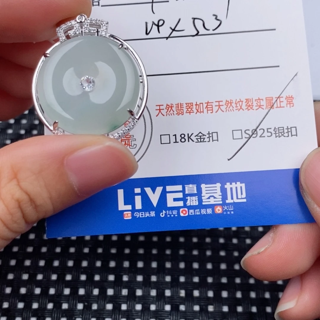 翡翠银S925镶嵌颈饰