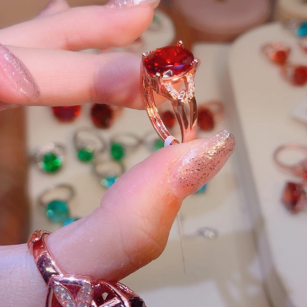 合成立方氧化锆合金环环相扣小3克拉