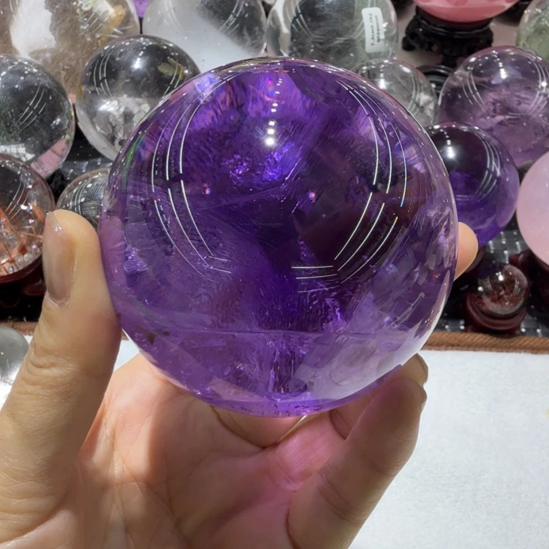 石材水晶球6.9厘米左右