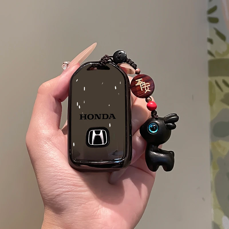 适用本田钥匙套十代思域xrv雅阁冠道型格crv缤智皓影扣凌派飞度包