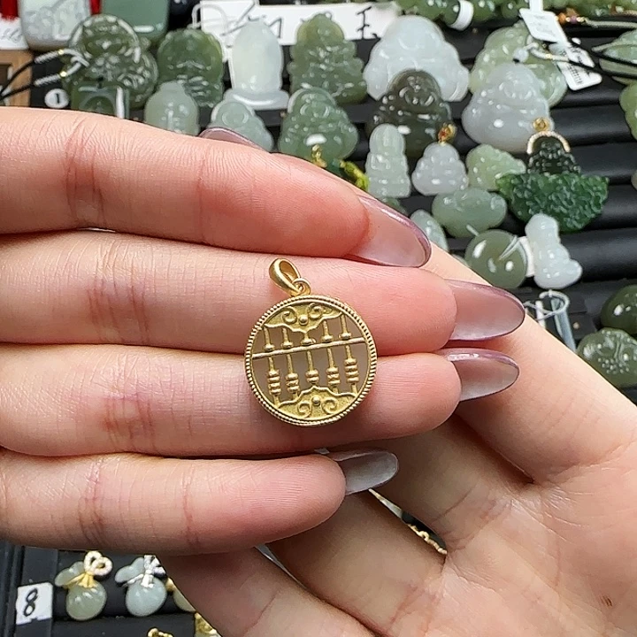 和田玉银S925镶嵌颈饰