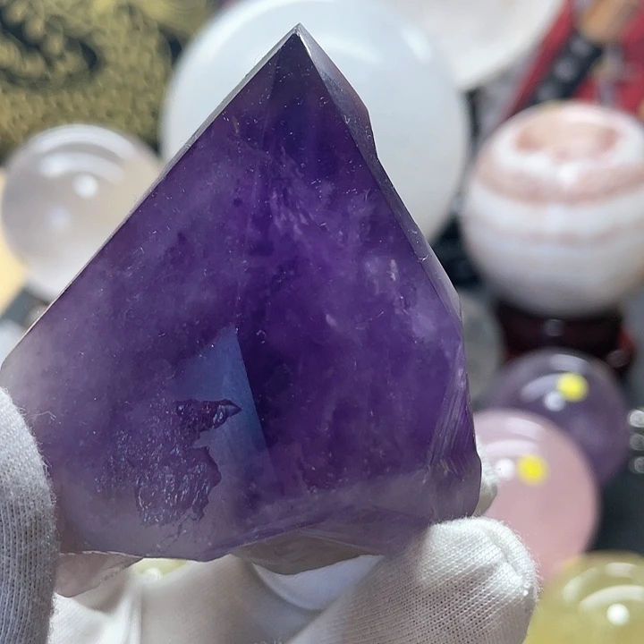 水晶紫水晶原石未镶嵌