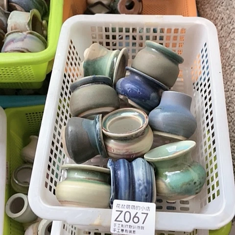 紫砂花盆067瑕疵品口径4厘米左右
