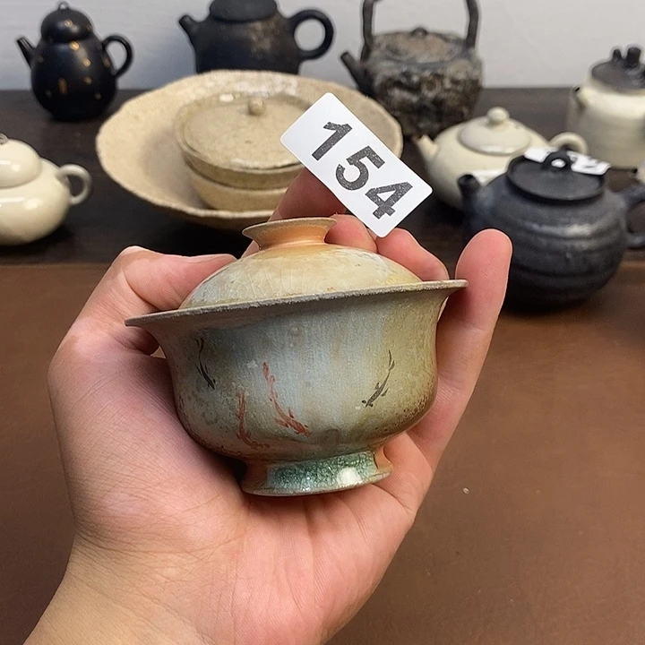154 小曾老师手绘盖碗