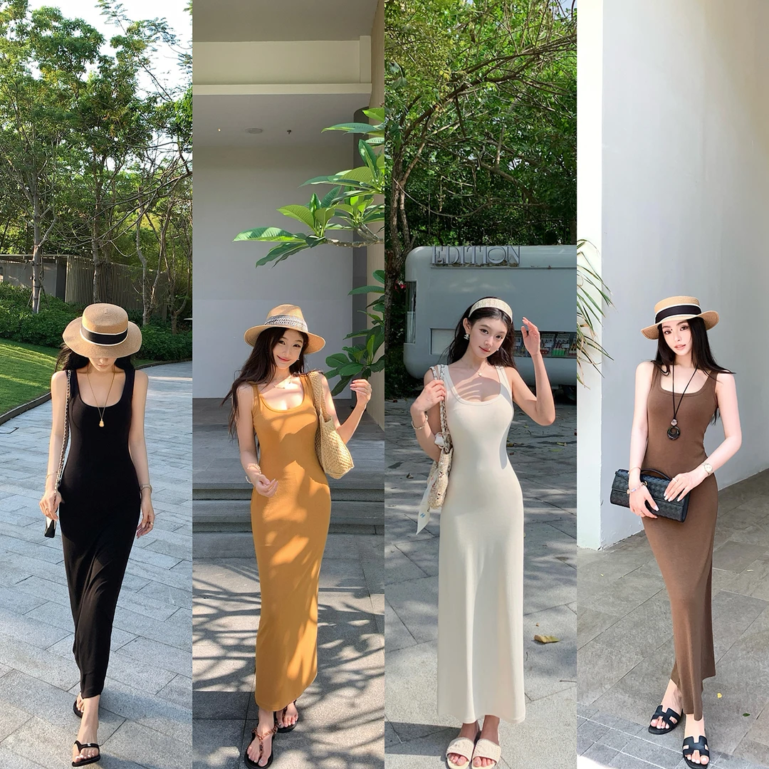 "Lily醋酸羊毛裙"高级感穿搭尽头是极简！夏天最爱的懒人背心裙！