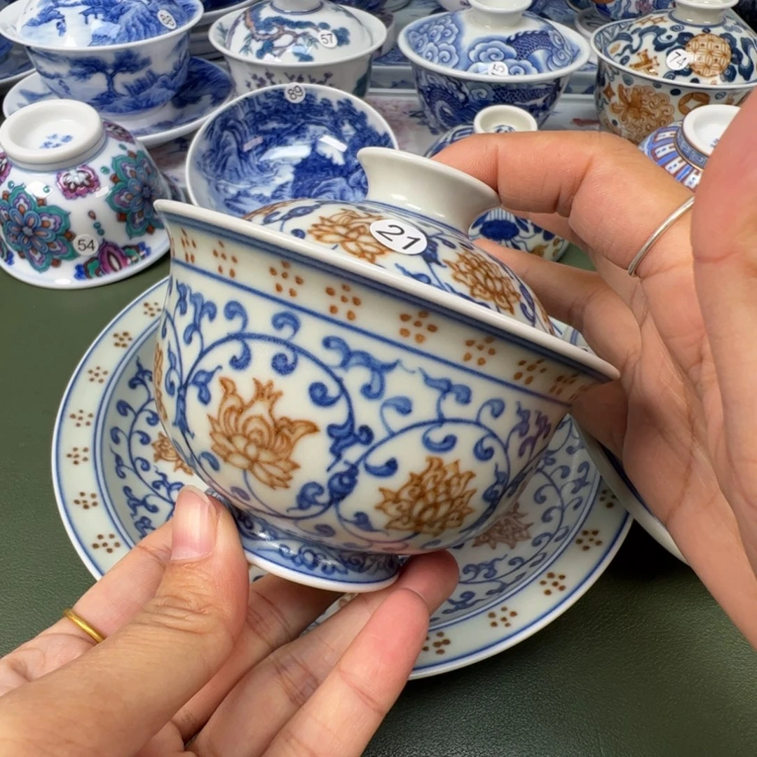 陶瓷景德镇纯手工纯手绘茶具木木21