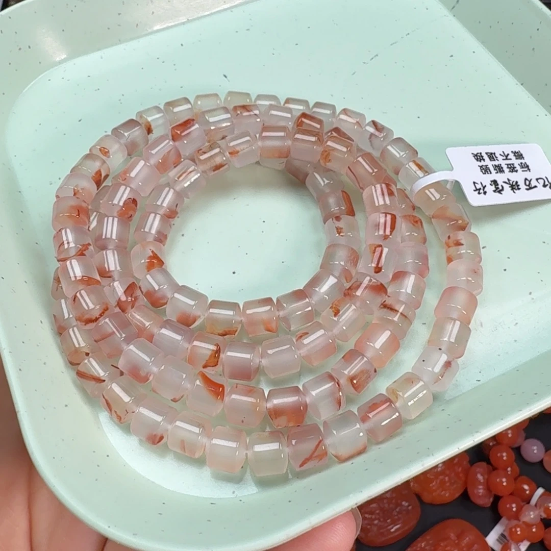 未镶嵌冰飘7mm南红玛瑙