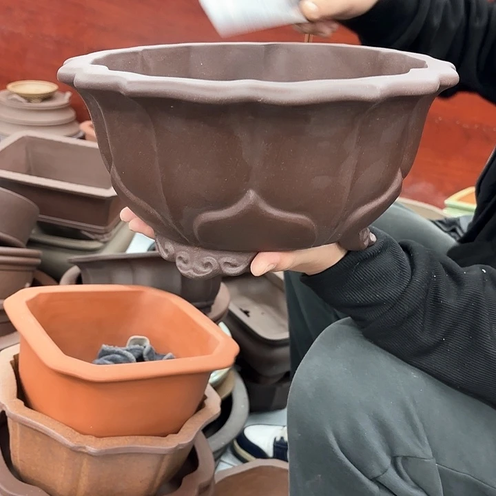 紫砂花盆紫砂的颜色很好看