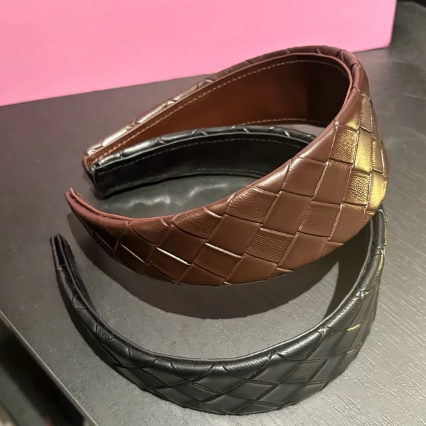 2117双层编织皮质发箍