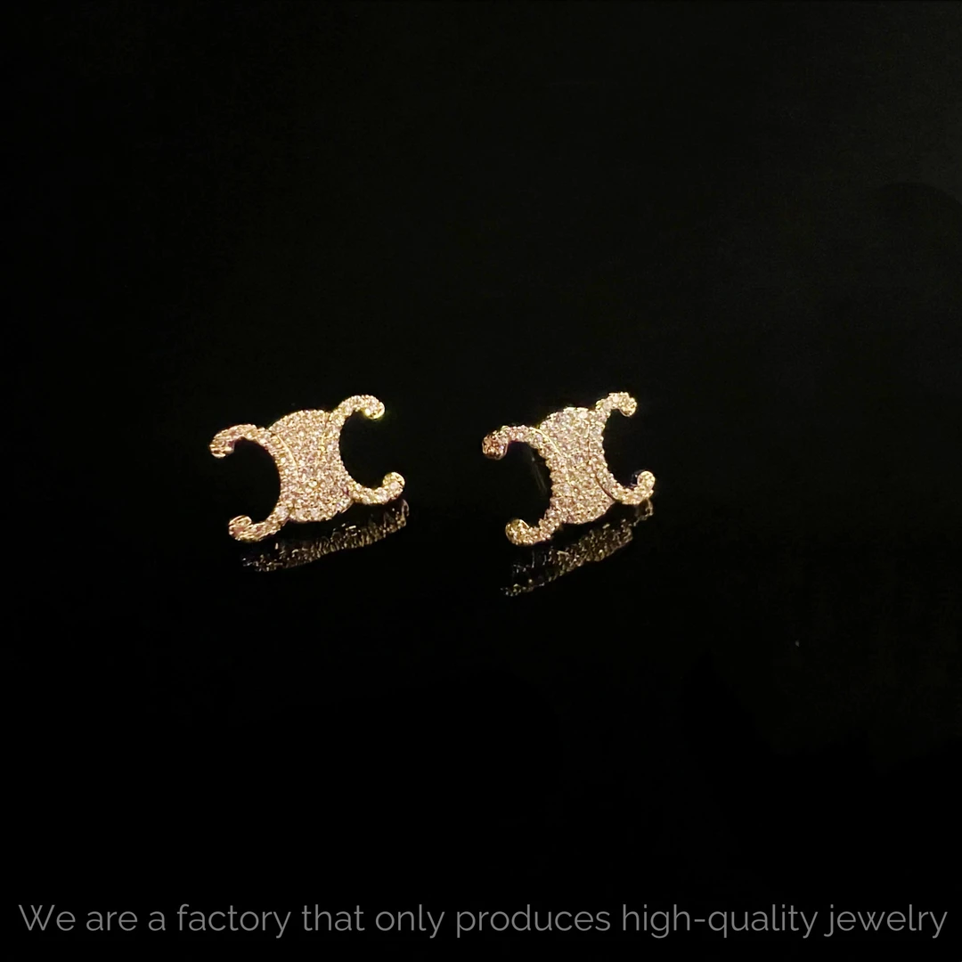 铜合金耳饰 镀k金 2025款C7830【金色密语】Jeannie zoo 耳钉