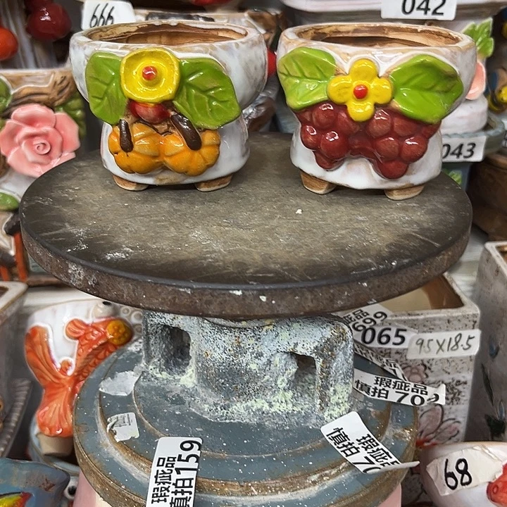 粗陶材质多肉花盆