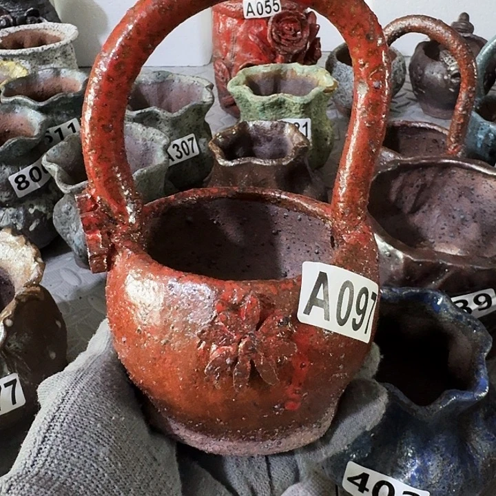 内口7高16粗陶手工