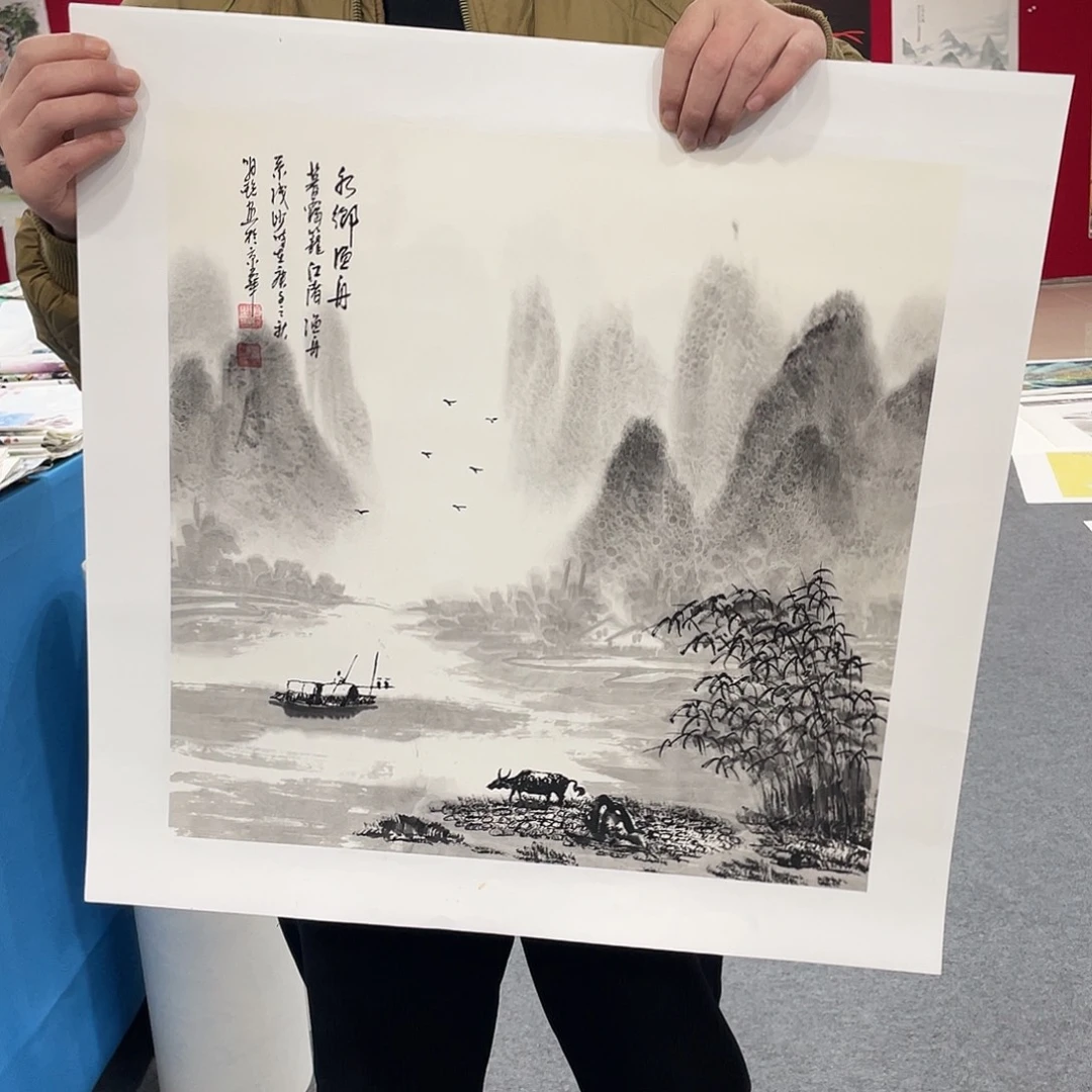 国画今天上午国画作品展示