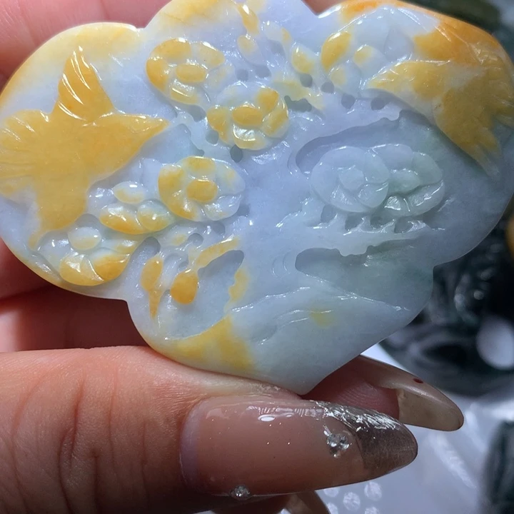翡翠未镶嵌颈饰保真天然A货翡翠