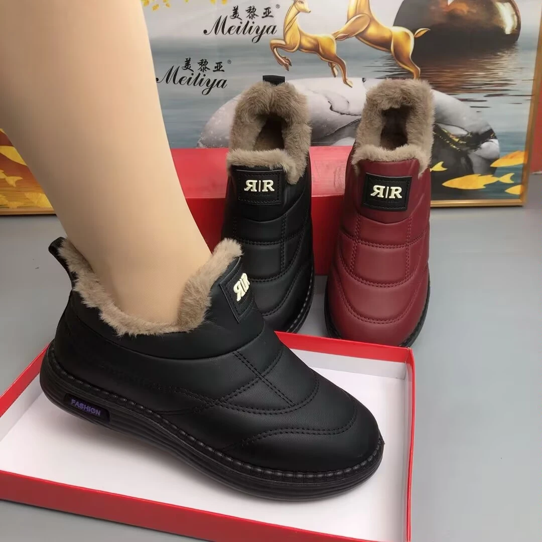 冬季新款加绒加厚鞋女冬款冬季棉鞋女棉鞋保暖鞋棉布鞋加棉鞋