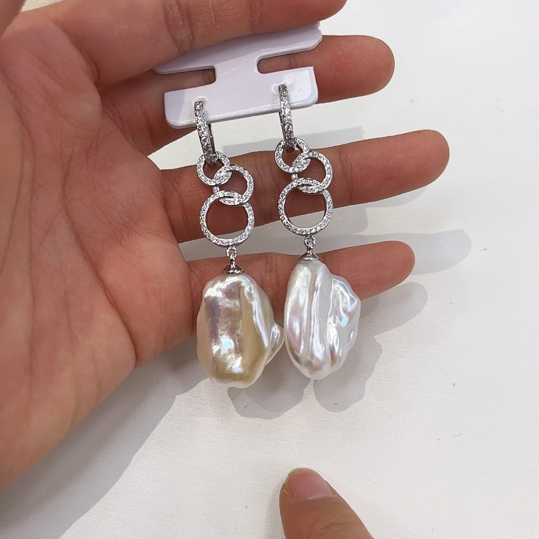 耳饰淡水珍珠合金