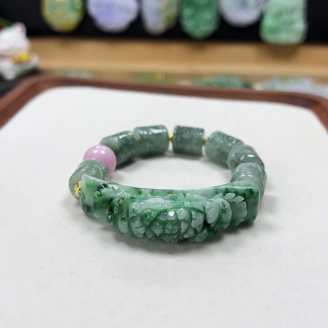 翡翠未镶嵌手链手牌