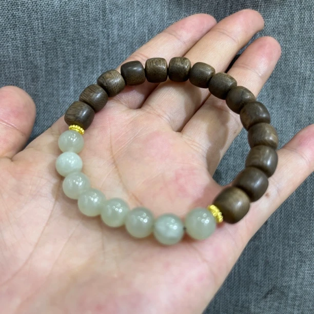 【七七严选新号福利】和田玉半山半水手串