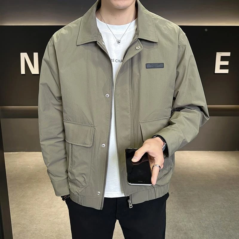 男士外套秋季2025新款痞帅潮牌高级感秋装上衣男款潮流休闲夹克