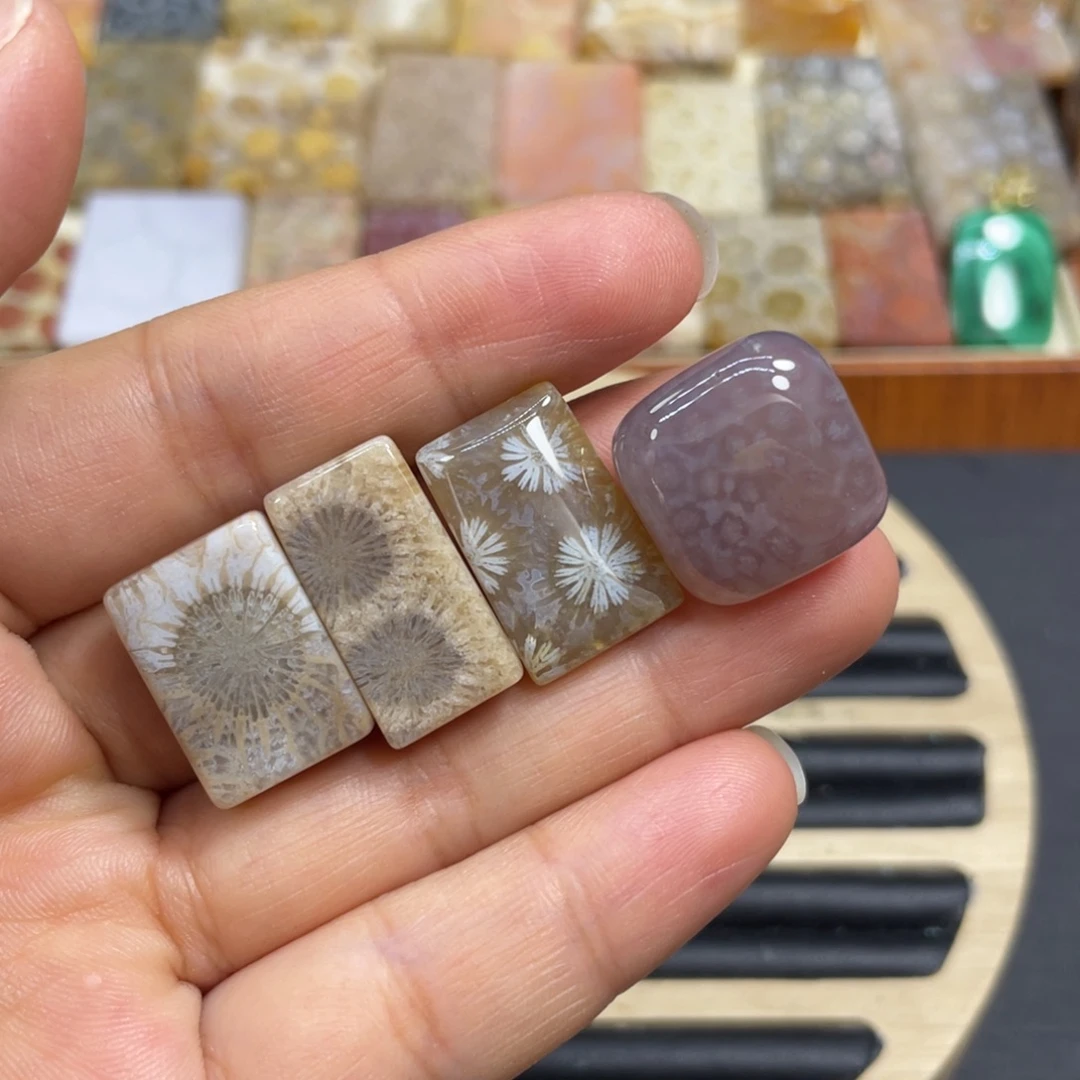 硅化玉未镶嵌颈饰漏一组40