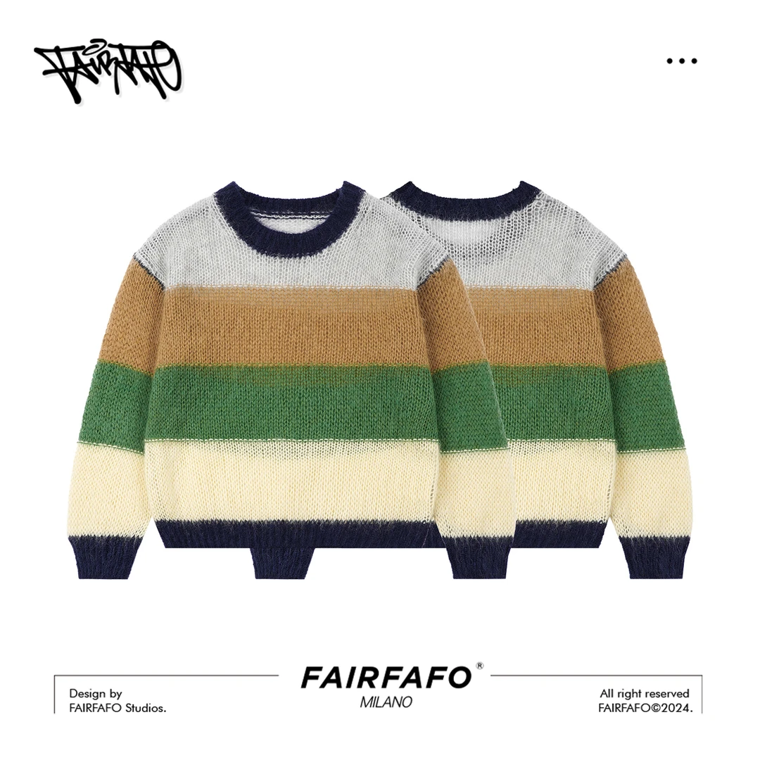 FAIRFAFO林肉肉【慵懒套头毛衣】马海毛+绵羊毛套头毛衣TG24MY842