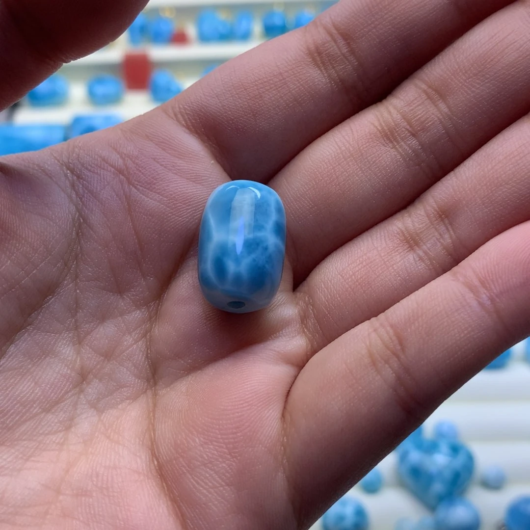 针钠钙石（海纹石）珠宝半成品未镶嵌W****u