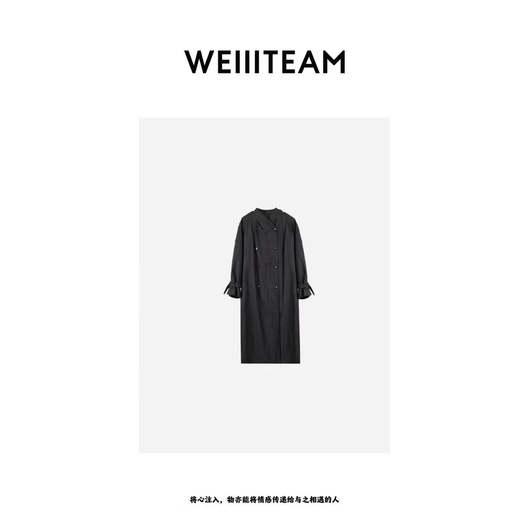 WEIIITEAM “摩登高智”纽扣风衣外套  JA-2150