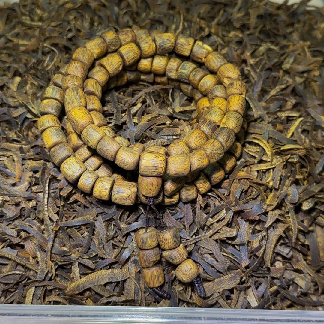 沉香沉香碎屑勤***范沉香奇楠天然陆河虫漏多圈58克