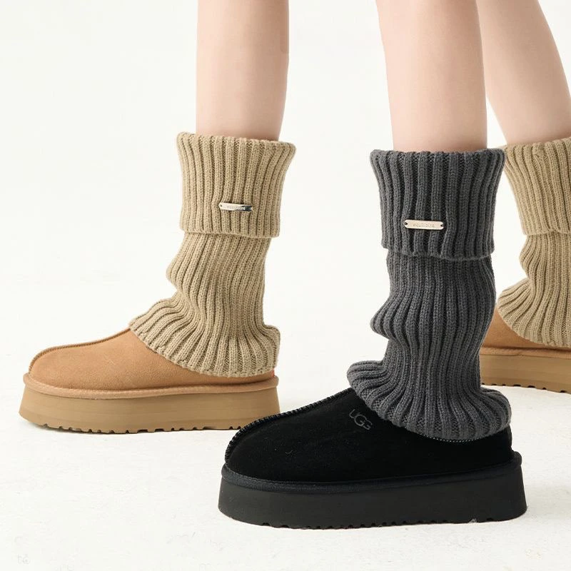 雪地靴翻边袜套女堆堆袜秋冬y2k辣妹显瘦防滑小腿袜保暖针织腿套