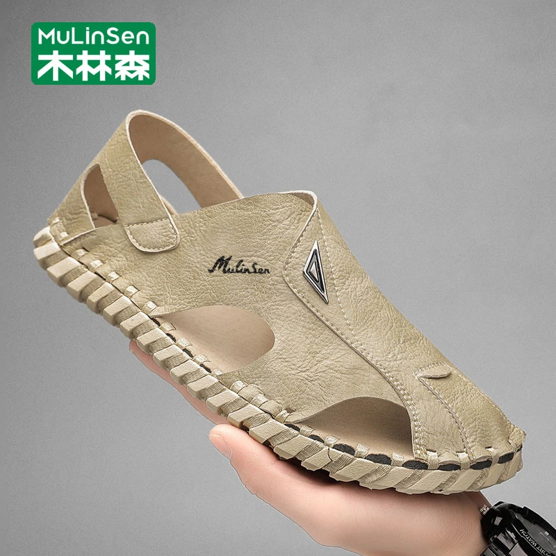 木林森男士沙滩鞋2025新款夏季外穿休闲户外软底防滑耐磨凉鞋男款