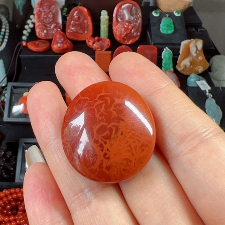 南红玛瑙未镶嵌吊坠(不含链)