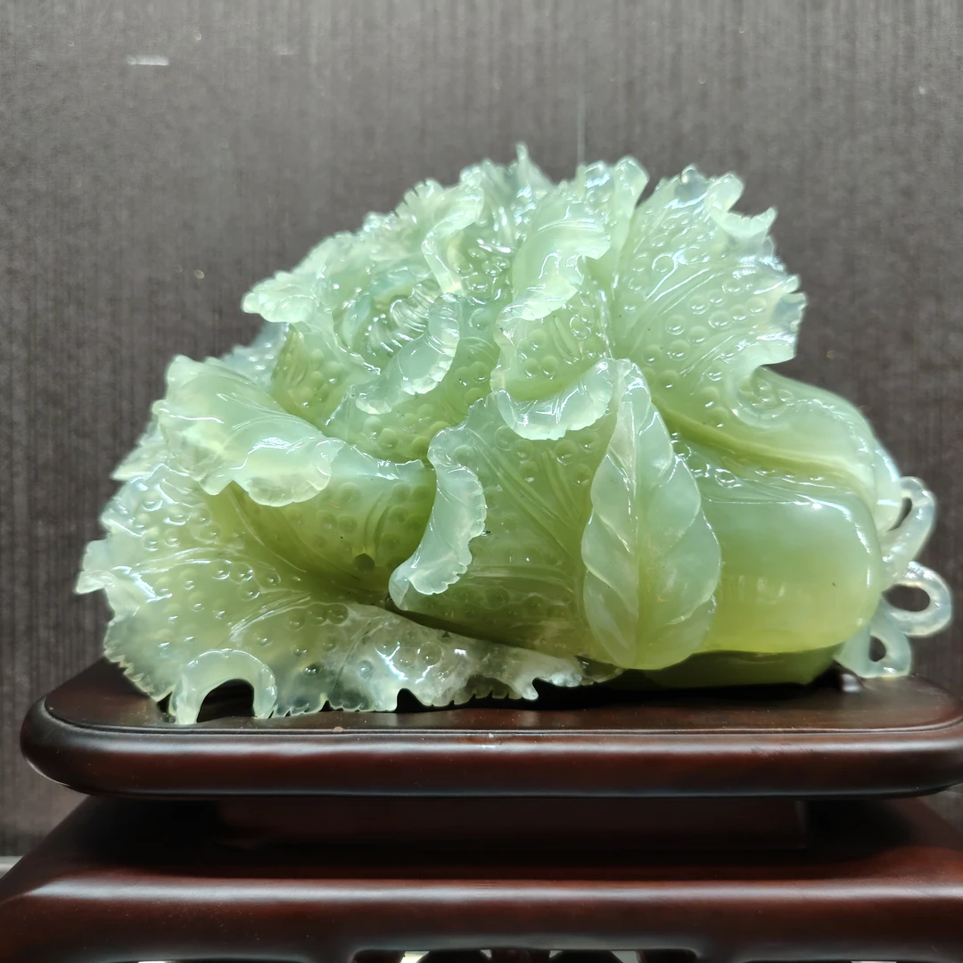 岫玉摆件百才俱来