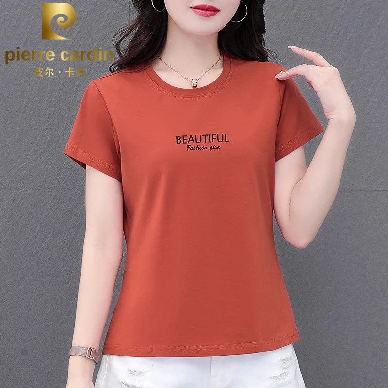 休闲T恤女薄款宽松圆领2025年夏季新款短款上衣体恤妈妈中年百搭