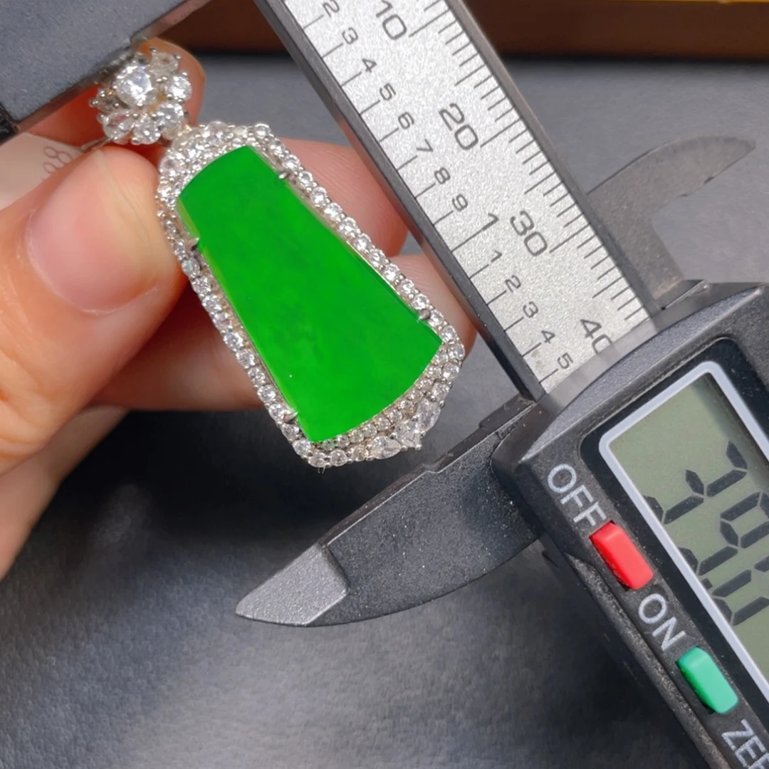 翡翠银S925镶嵌挂件hhhbjj