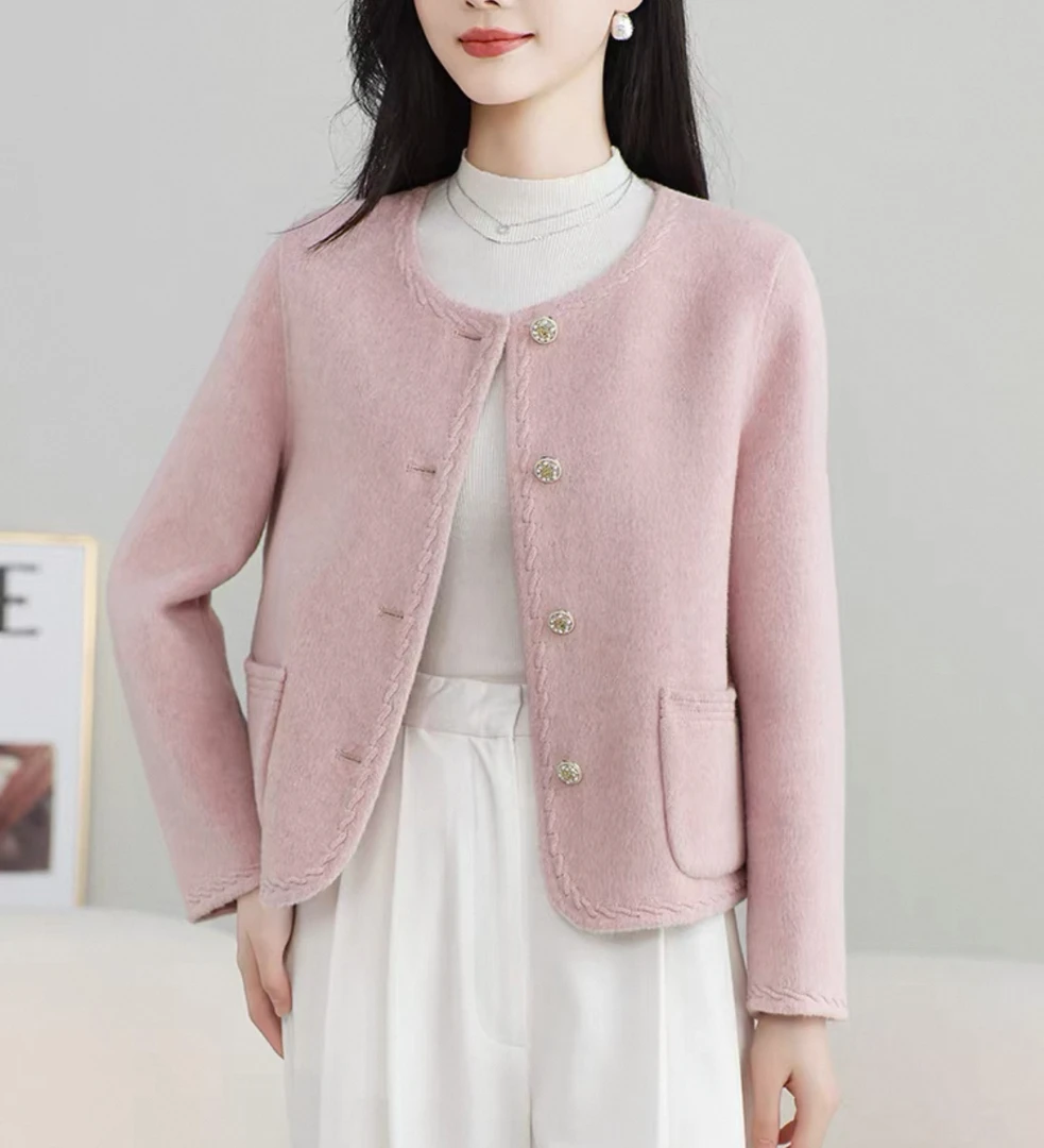 2025年新短款双面羊毛8700小香风时尚