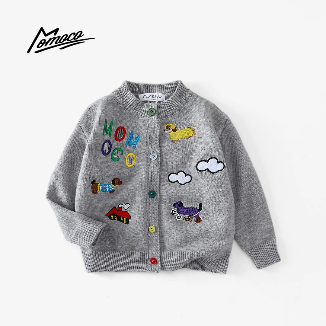 MOMOCO秋季男童毛衣百搭休闲开衫上衣77330112033