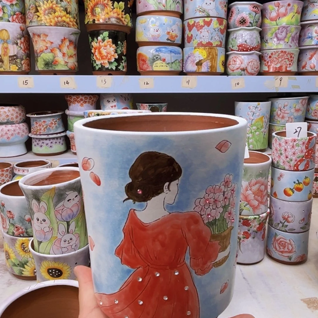 一物一拍所见所得手绘花盆景德镇27