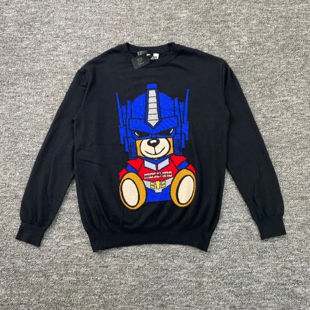 99新 COACH/蔻驰 4643/MOSCHINO 黑色变形金刚系列毛衣/S码/98新