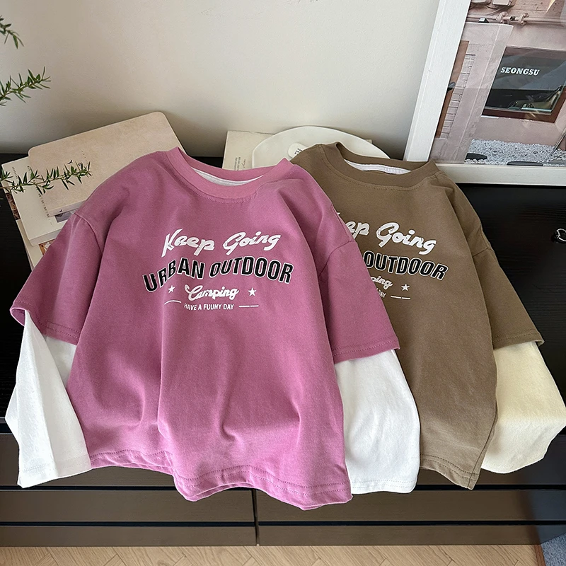 5A抗菌】儿童春夏季薄款长袖T恤男女童小男孩上衣