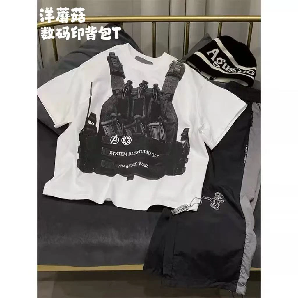 洋蘑菇-数码印背包短袖T 123