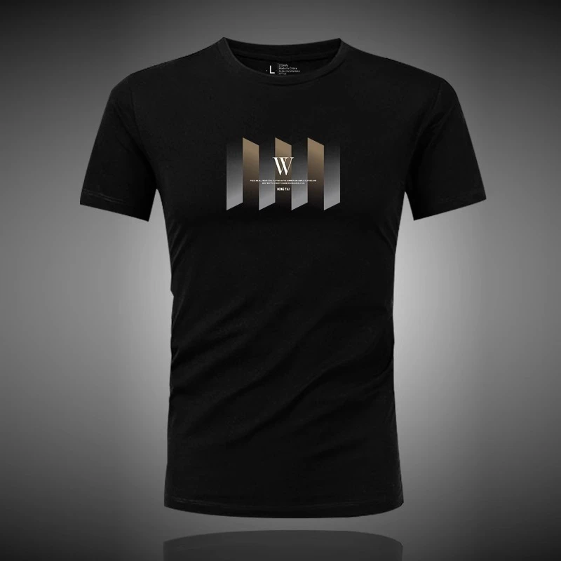 BOTEMER/比提米尔莫代尔冰丝t恤男士短袖夏季半袖黑色上衣凉感T恤