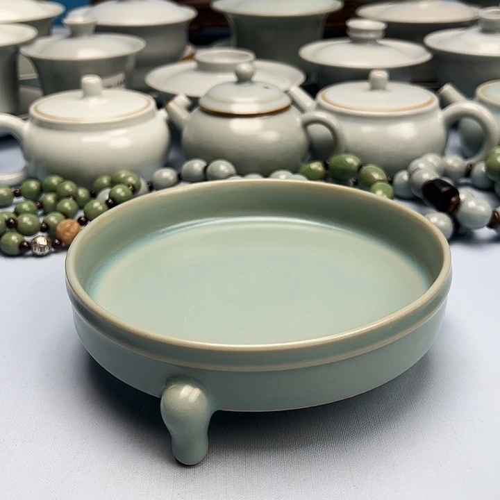 杯仿古釉三足洗原矿原釉原产地杯