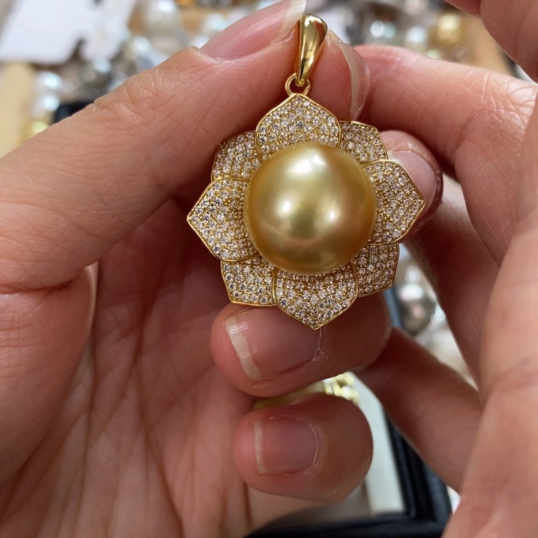 海水珍珠颈饰银S925镶嵌